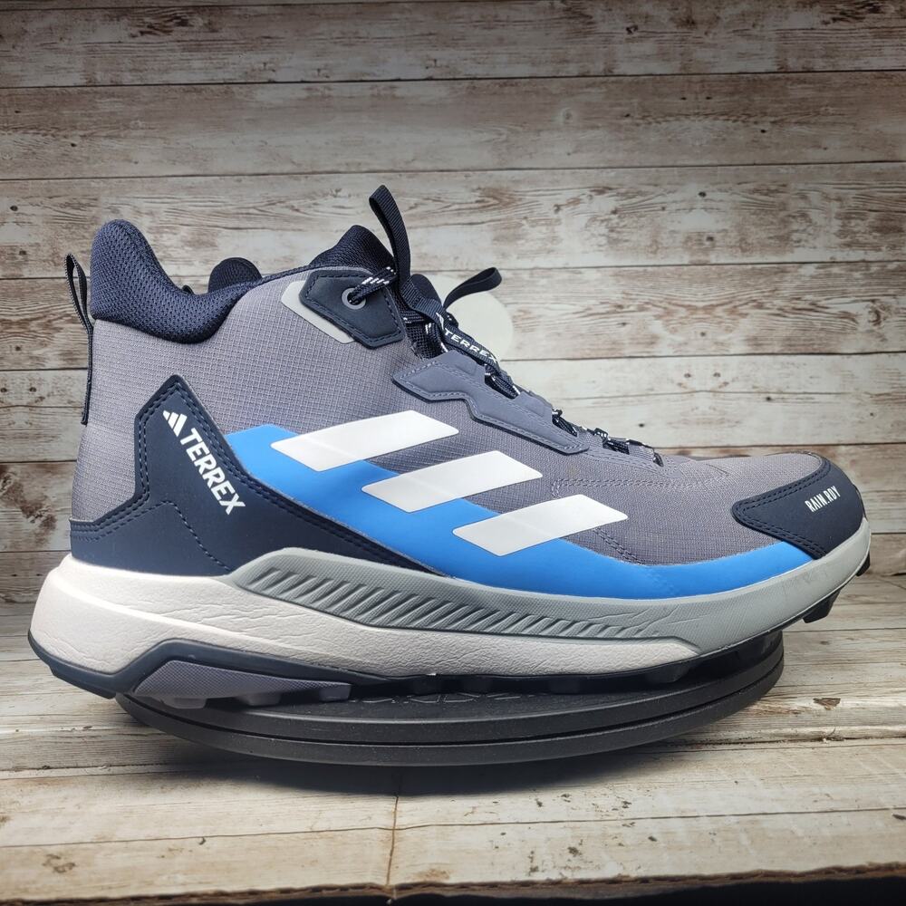 Adidas Terrex Men Size 12 Anylander Mid Rain.rdy Hiking Blue Grey Shoes